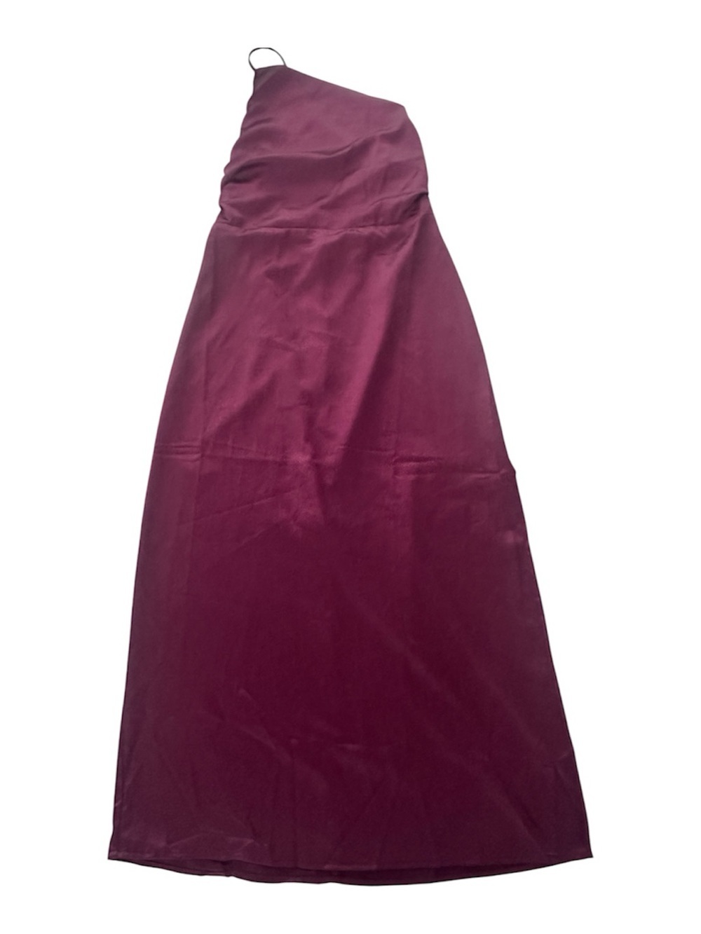 Lulu's One-Shoulder Burgundy Midi Dress
